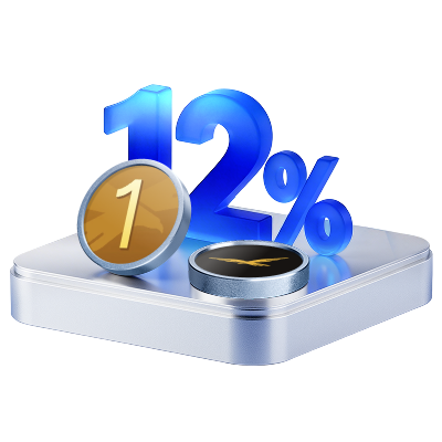 Mantén USD1 y gana hasta un 12% de APR